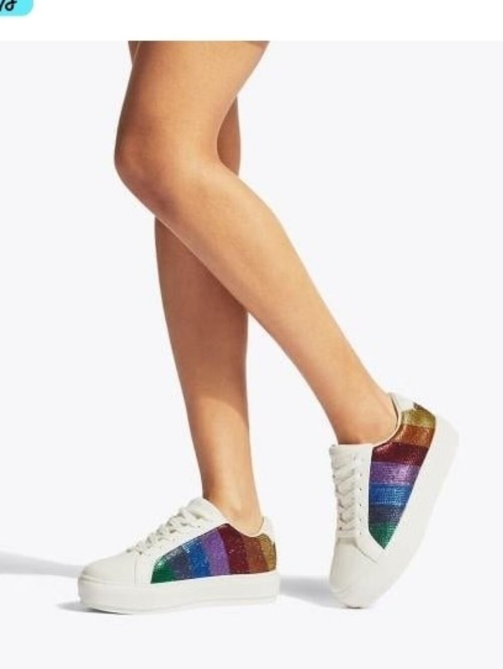 Kurt Geiger London LadiesLaney Crystal Stripe Platform Sneaker
